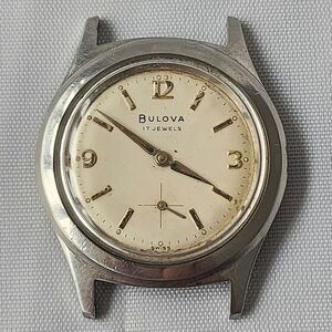 Bulova Jewels Swiss Vintage Waterproof Anti-Magnetic‎ Mens Watch Stainless Steel